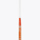 Indoor hockey stick blade with orange branding and wood-colored curved face