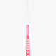 Hot pink indoor hockey stick blade end with Osaka text and star logo