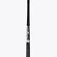 Indoor hockey stick standing view, black blade with star logo and white graphics