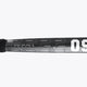 Indoor hockey stick mid-shaft close-up, black with OSAKA PRO text and patterns