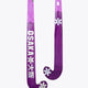 Indoor hockey stick head and lower shaft, purple with OSAKA markings