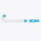 Indoor hockey stick blade and back with blue star graphics along the face