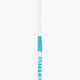 Blue Topaz indoor hockey stick with Osaka text on the curved blade tip