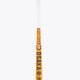 Orange indoor hockey stick with Osaka text on the shaft and black symbol icons
