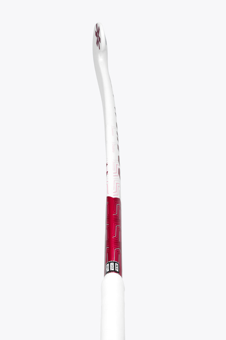 Osaka field hockey stick shaft, white with hot pink grip and graphics.