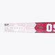 Hot pink and white field hockey stick with OSAKA side text and stripes