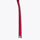 Hot pink field hockey stick shaft with printed graphics and white grip end