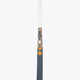 Field hockey stick blade end, dark gray with small orange accent near toe