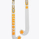 Orange-and-gray Osaka mid-bow field hockey stick, curved head with star graphics