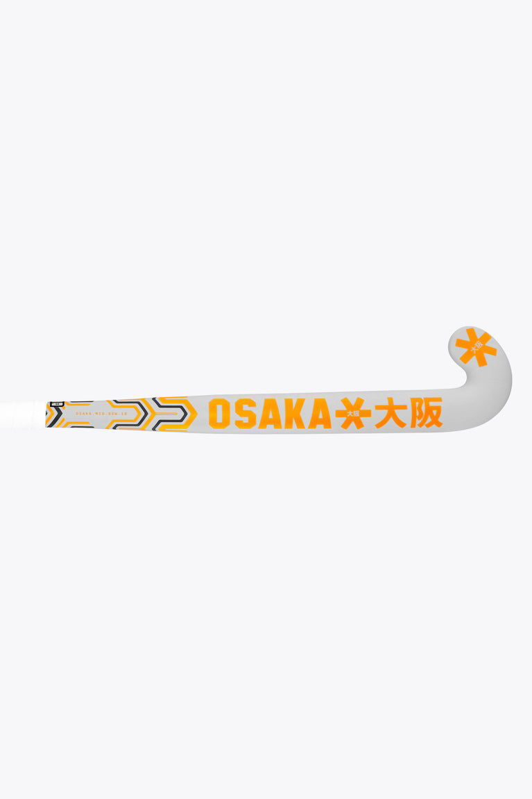 Osaka mid-bow field hockey stick blade showing orange OSAKA text