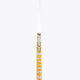 Osaka mid-bow field hockey stick, handle-to-head view with orange star marks