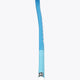 Blue topaz mid-bow field hockey stick shaft with white handle and grip label
