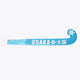 Blue topaz mid-bow field hockey stick with OSaka branding along the shaft