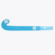 Blue topaz mid-bow field hockey stick blade with star icon and patterned details