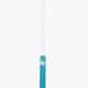 Vertical field hockey stick with teal blue curved head and white shaft, snowflake accents