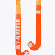 Orange field hockey stick head with Osaka branding and white accent graphics