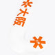 Orange and white field hockey stick blade with Osaka-style branding and star icons