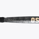 Field hockey stick shaft close-up with gold lettering and geometric pattern