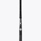 Field hockey stick head and neck, black blade with star emblem and silver trim near grip