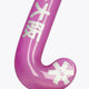 Rose pink low-bow field hockey stick showing curved throat and glossy finish