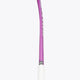White-and-purple field hockey stick shaft with white handle grip