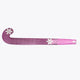 Rose Bud Osaka field hockey stick with wide curved striking end and purple blade