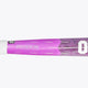 Rose bud purple field hockey stick shaft with geometric pattern and number marking.