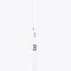 White field hockey stick shaft with black emblem and smooth curved blade