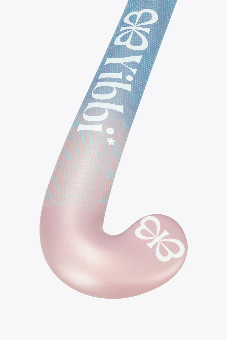 Yibbi Field Hockey Stick Pro Bow 40 | Blue-Pastel Pink