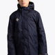 Boy wearing the Osaka Kids Stadium Jacket in Navy. Front view