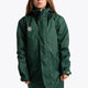 Girl wearing the Osaka Kids Stadium Jacket in Dark Green. Front view