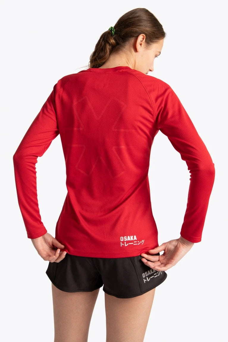 Osaka Osaka Women Training Tee Long Sleeve | Red - Activewear Training