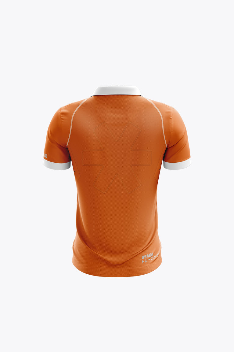 Bloemendaal Kids Polo Jersey in Orange. Back view