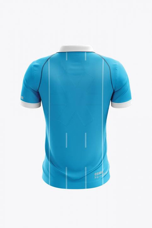 Braxgata Women Polo Jersey - Retro Edition | Blue-Light Blue Braxgata Women Polo Jersey - Retro Edition | Blue-Light Blue