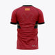 Castelldefels Kids Jersey in Red. Back view