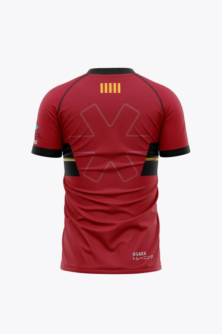 Castelldefels Men Jersey in Red. Back view