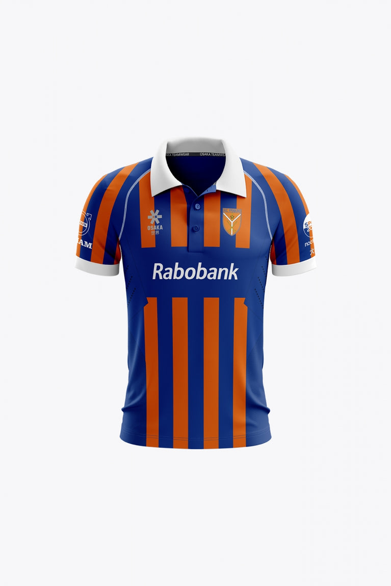 HC Ypenburg Kids Polo Jersey in Blue-Orange. Front view