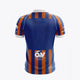 HC Ypenburg Kids Polo Jersey in Blue-Orange. Back view