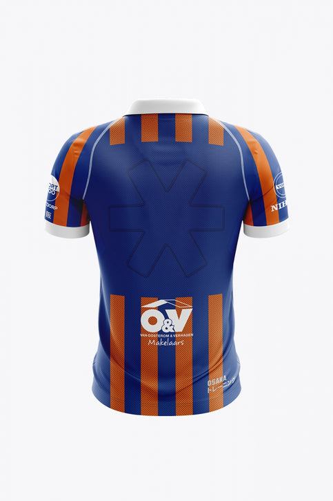 HC Ypenburg Men Polo Jersey | Blue-Orange HC Ypenburg Men Polo Jersey in Blue-Orange. Front view