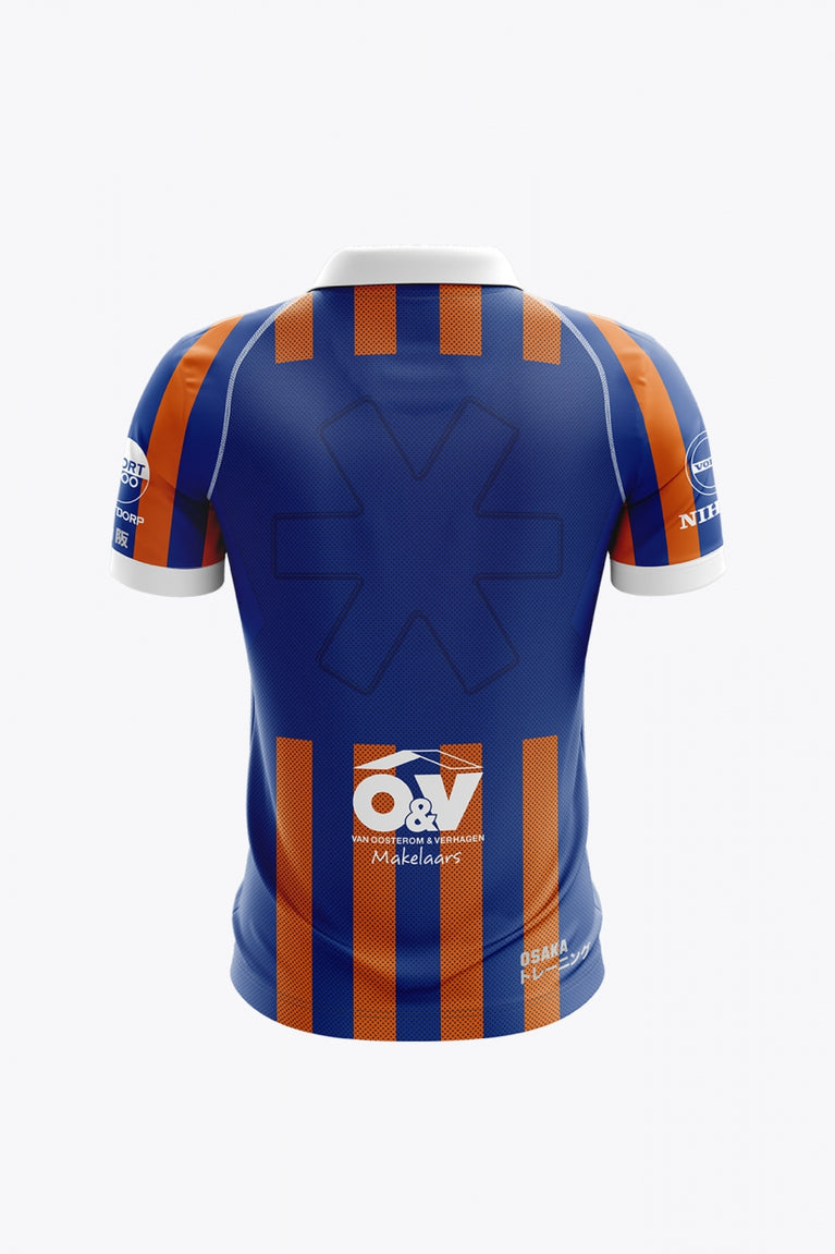 HC Ypenburg Women Polo Jersey in Blue-Orange. Back view