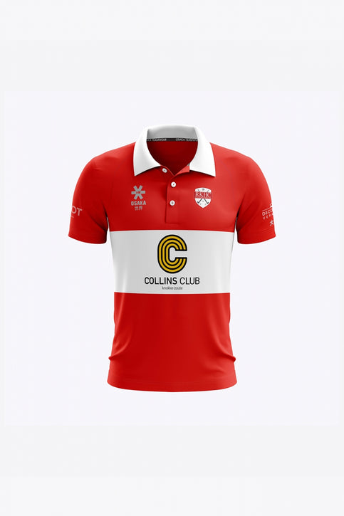 HC Knokke Kids Polo Jersey Home - Retro Edition | Red HC Knokke Kids Polo Jersey Home in Red. Front view
