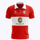 HC Knokke Men Polo Jersey Home in Red. Front view