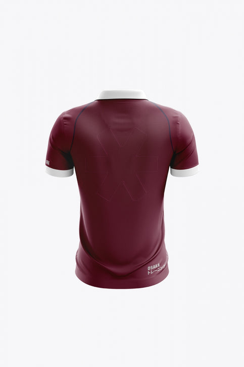 Herakles Kids Polo Jersey | Bordeaux Herakles Kids Polo Jersey in Bordeaux. Front view