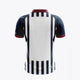Herakles Kids Polo Jersey in Navy-White. Back view