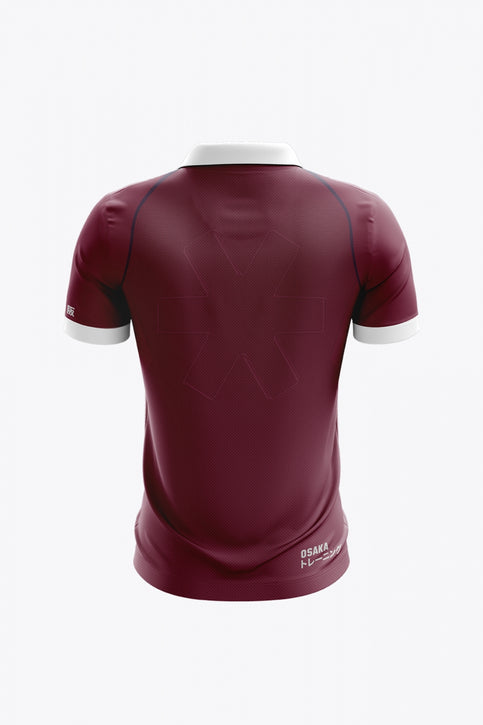 Herakles Men Polo Jersey | Bordeaux Herakles Men Polo Jersey in Bordeaux. Front view