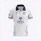 Luxembourg Kids Polo Jersey Home in White. Front view