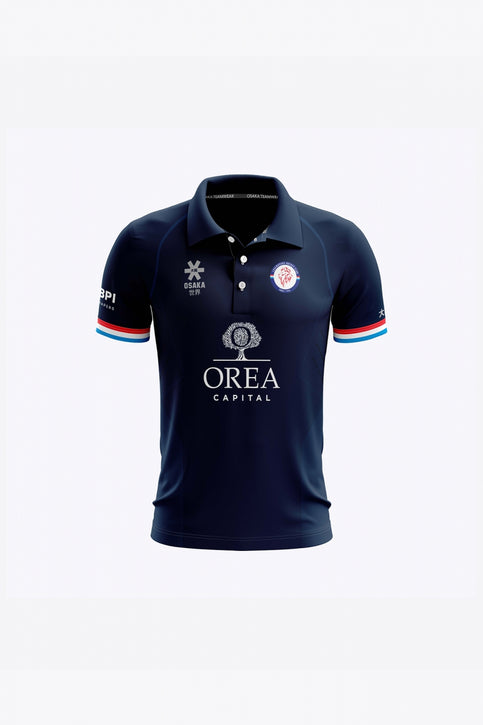 Luxembourg Kids Polo Jersey Away - Retro Edition | Navy Luxembourg Kids Polo Jersey Away in Navy. Front view