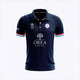 Luxembourg Kids Polo Jersey Away in Navy. Front view