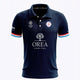 Luxembourg Men Polo Jersey Away in Navy. Front view