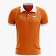 National Hockey Masters Men Polo Jersey in Orange. Front view